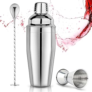 Cocktail Shaker Set 750ml Cocktailshaker Martini Shaker mit eingebautem Sieb – Professionelles Ed…
