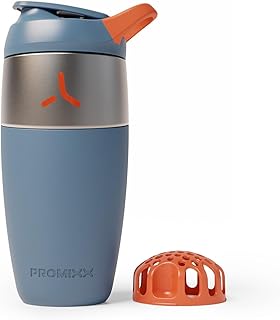 Promixx Pursuit Edelstahl Shaker – 760ml Leichter Metall Proteinmixer mit Snap-Fit für Glatte Sh…