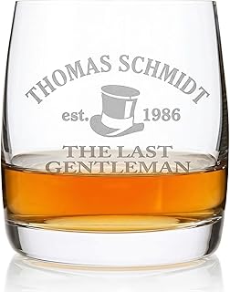 Herz & Heim® personalisiertes Whiskeyglas mit Gravur – Last Gentleman – Papa Geschenk, Männer G…