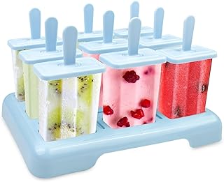 Traxenta 9 Stück eisformen eis am stiel, eisform, wassereis formen, eisstiele wiederverwendbar, …
