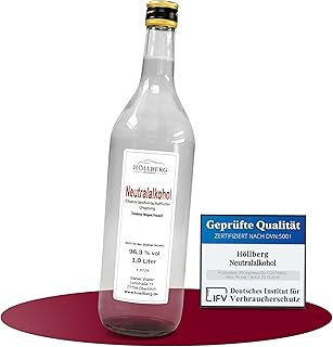 Neutralalkohol Weingeist Primasprit Ethanol 96,3% – Reiner Alkohol & Spiritus 1L – Trinkalkoh…
