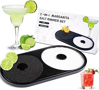 TonJin Salz-Zucker-Rand-Set für Margarita Gläser, 2-in-1 Barzubehör mit Schwamm, spülmaschine…