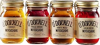 O’Donnell Moonshine Geschenkset (Classic) Made in Berlin – 4x Premium Likör in Original Mason Ja…