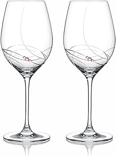 Vesna Rotweingläser – Elegantes Weingläser Set mit Eingravierten Feinen Linien und Premium Trio…