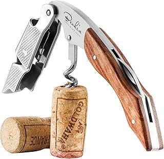 Kellnermesser – Gratis Wein-Ratgeber Ebook – Profi Korkenzieher aus Edelstahl in Gastronomie Qual…