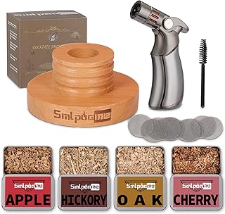 Cocktail Smoker Set mit Taschenlampe, Whiskey Smoker Kit with Torch Vier Arten von Holzspänen, G…