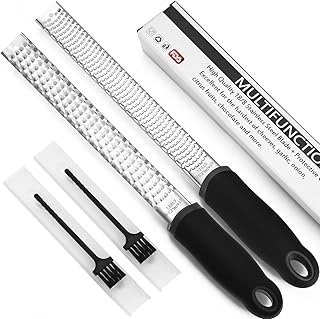 Zaxiva Zester Reibe 2er Set, Edelstahl Käsereibe, Parmesanreibe, Zitronenreibe, Muskatnuss Reibe…