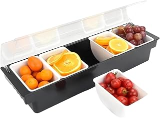 Zutatenbehälter Set 5 box Gewürzspender mit Deckel 50X15X10cm Zutatenbox Frischhaltedosen Obst …