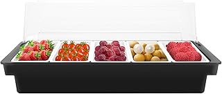 3 oder 5 Einsätzen Zutatenbehälter Topping Behälter, Zutatenbox Cocktail Obst Behälter, für …