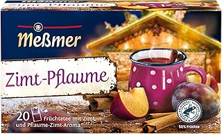 Meßmer Zimt‑Pflaume | Winterlicher Früchtetee mit Pflaume‑Zimt‑Geschmack | 20 Teebeutel |…