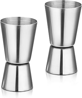2 Stück Cocktail Messbecher, 2cl & 4cl Dual Spirit Measure Cup Jigger, Präzise Skala Messbecher…