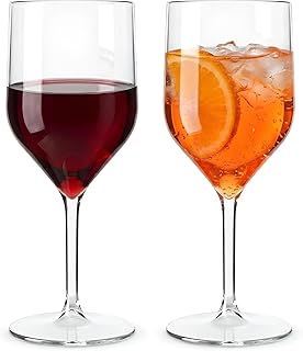 Weingläser aus Plastik, 2 Stück, 25cl, spülmaschinenfest, unzerbrechlich, BPA-frei, Verwendung…