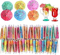 VITEVER 100PCS Cocktail Schirmchen Cocktail Zubehör Papierschirmchen, Bunte Cocktailschirmchen C…