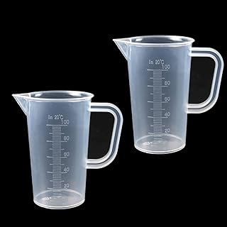 2 Stück 100ML Präzisions Mini Transparent Messbecher mit Waage, Messbecher Dosierhilfe für Was…
