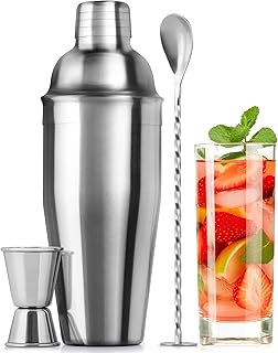 Großes 24-oz-Edelstahl-Cocktail-Shaker-Set – Mischgetränke-Shaker – Martini-Shaker-Set mit …