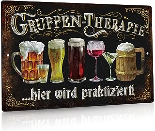 Putuo Decor Lustige Bar Zeichen, Gruppen-therapie hier wird praktiziert, Vintage Metall Wandschil…