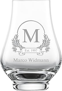 Z W I E S E L Whisky Nosing Tumbler mit individueller Gravur, Bar Special, spezielle Nosing Gläs…