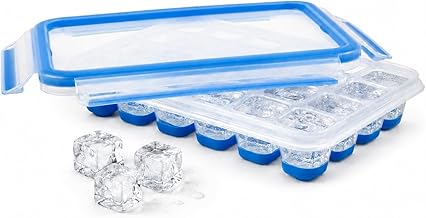 EMSA Clip & Close Frischhaltedose, Eiswürfelform, 22,6 x 16,5 x 4,9 cm, flexibler Boden, Aufbewa…
