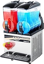 VEVOR kommerzieller Frozen Drink Maker, 15 L x 2 Slush-Maschine mit zwei Tanks, 120 Tassen Margar…