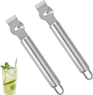 2 Stück Zestenreißer Edelstahl Zestenschneider Zitrone Zester für Cocktails Küchen Zitrusfrü…