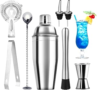 talifoca Cocktail Shaker Set, 8 Stück Edelstahl Cocktail Mix Set, 750 ML cocktail set, edelstahl…