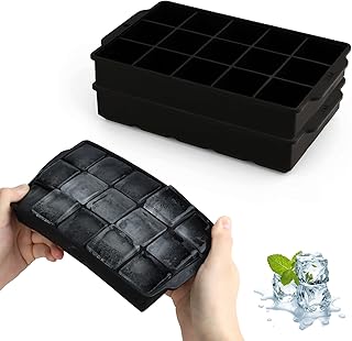 JOPHEK Eiswürfelform, 2 Stück 30 Fach Silikon Eiswürfelschale, Große Quadratische Eiswürfel …