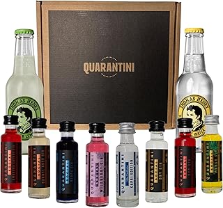 Quarantini Gin Tasting Set 8 x Mini Quarantinis & 2 x Thomas Henry Tonic Mischgetränke | Premium…
