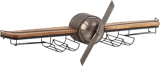 Woodkings Wandregal Camera | 133x33x25 cm | Ideal für Hausbar und Küche | Weinregal für 4 Flas…