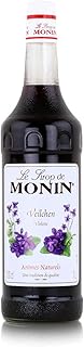 Monin Sirup Veilchen (1 x 1,0l) – Genuss für Cocktails und Desserts – blumig und Vegan
