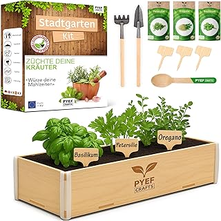 Kräutergarten Indoor küchenkräuter Anzuchtset & Samen mit Petersilie, Basilikum und Oregano – …
