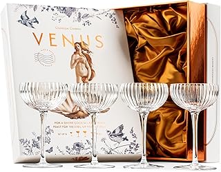 Kleine Venus Nick und Nora Cocktailgläser | 4er Set | 120 ml | Mini Kristall Martini Gläser fü…
