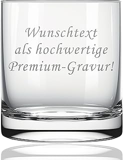 Whiskyglas Trinkglas mit Gravur Wunschtext personalisiert Glas Geschenk graviert Name Text Geburt…