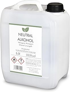 5l Weingeist Primasprit Trinkalkohol 69,9% vol – zum Ansetzen von Likören, Gin oder Tinkturen – …