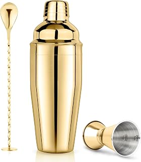 Cocktail Shaker Set 750ml Cocktailshaker Martini Shaker mit eingebautem Sieb – Professionelles Ed…