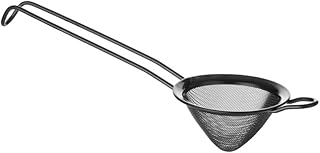 HENDI Barsieb, konisch, Cocktail-sieb, Mesh sieb, Küchensieb, 75x220mm, Edelstahl, Schwarz