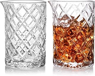 Tebery 2 Stück 700ml Cocktail Mixing Glas, Crystal Cocktail Mixing Krug, dicker Boden nahtlose B…