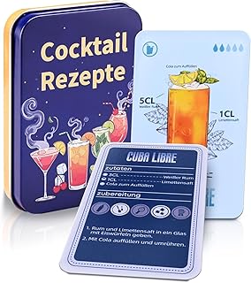 Vikkivikki Cocktail Rezepte auf Karten – 30 einzigartige Rezepte in Einer Metalldose, Rezepte auf…