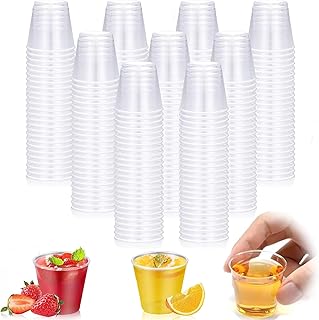 300 Stück Schnapsgläser Plastik 5cl/50ml Schnapsbecher Plastik Wiederverwendbare Schnapsbecher …