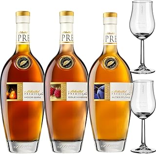 Scheibel PREMIUMplus Sparset 1: Moorbirne, Altes Pflümli & Edle Himbeere (3 x 0,7l) inkl. 2 Orig…