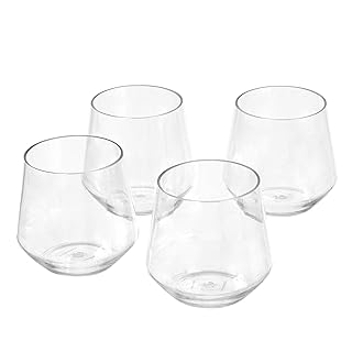 Amazon Basics Tritan-Kunststoff, BPA-frei, spülmaschinentauglich, Weinglas ohne Stiel, bruchsich…