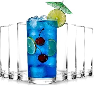 KICHLY Transparente Plastik Gläser set 8er, 473 ml Trinkgläser, Bruchsichere wassergläser spü…