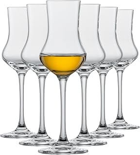SCHOTT ZWIESEL Grappaglas Bar Special (6er-Set), klassische Schnapsgläser mit Stiel, spülmaschi…