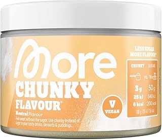 MORE Chunky Flavour, Geschmacksneutral, 150 g, vegan | Geschmackspulver zum Süßen, ohne viel Zu…