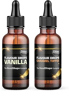 Flavour Drops zuckerfrei Set 2x 50 ml – Vanille & Karamell-Toffee | Geschmackstropfen OHNE KALORI…