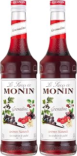 Monin Sirup Grenadine (1 x 0,7l) – Fruchtig – süß für Cocktails, Limonaden und Desserts – mit …