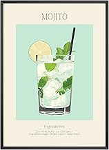 MJ-GRAPHICS – Poster Mojito – Bild mit Cocktail Rezept – Wandbild Din A3 in Galerie Qualität mit…