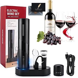 KIMIGO 7 in 1 Elektrischer Automatischer Korkenzieher Flaschenöffner für Wein Set mit Weinflasc…