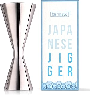 barmate Japanese Jigger, Messbecher aus Edelstahl mit Innen-Skala, max. 50ml/25ml, hochwertiges B…