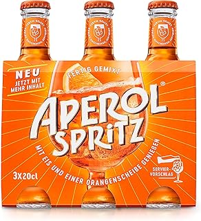 APEROL SPRITZ 3 x 0,200 l 10,5% italienischer Aperitif servierfertig, italienischer Aperitif oder…
