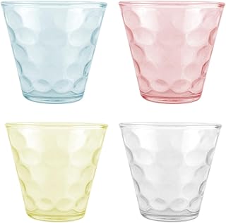 XURUIAU Regenbogen-Glasbecher-Set, 4 Stück, bunte Trinkgläser für Wasser, Wein, Bier, Eistee u…